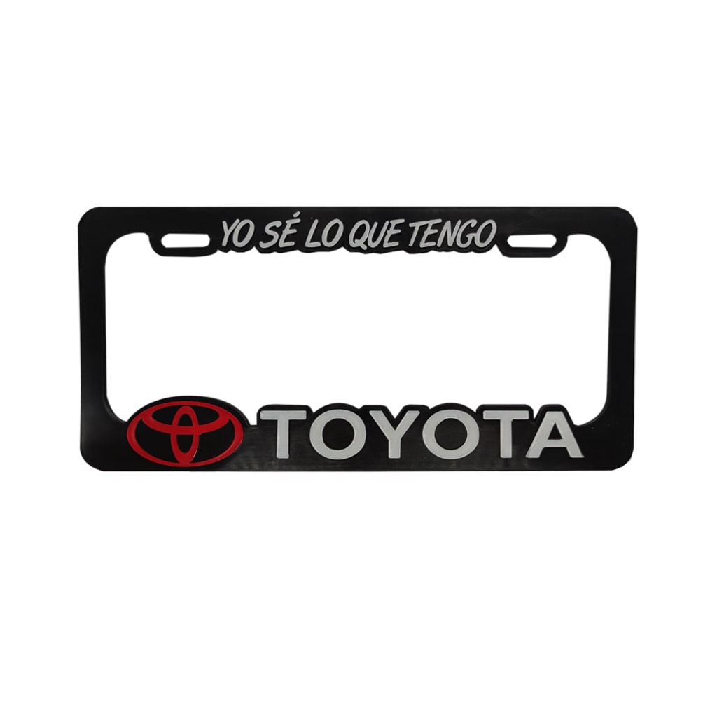 MARCO PLACA SET X2 3D TOYOTA YO SE LO Q