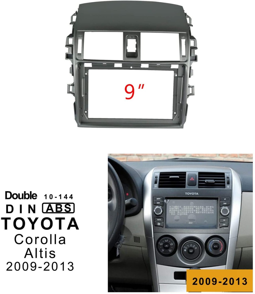 AUDIO KIT INST. RADIO TOYOTA COROLLA 09-12  9&quot;