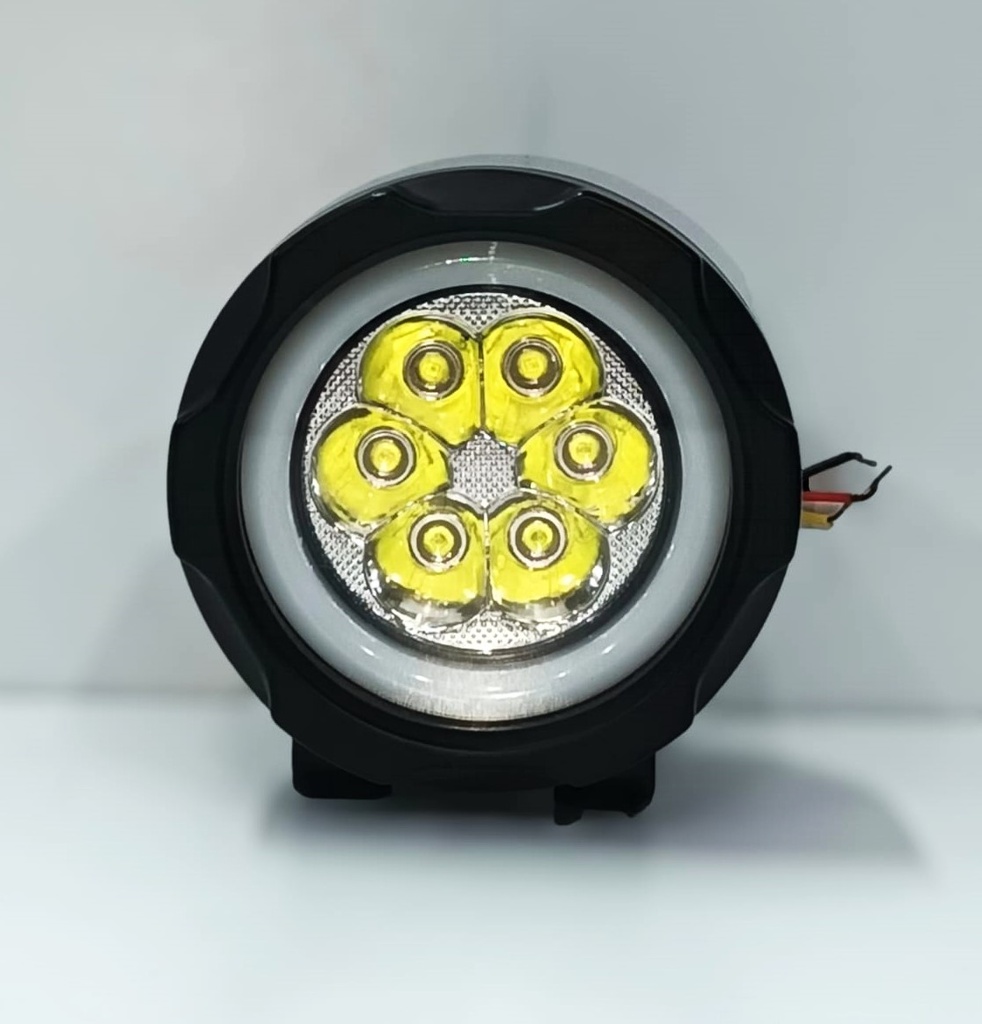 LUZ NEBLINERA LED C/BASE RED. 30W 6LEDS AUREOLA BLANCA