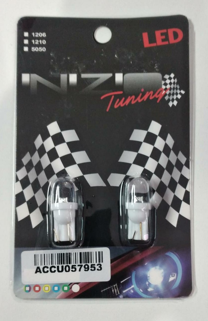 BOMBILLA LED TIPO/PESCADO T10 BLANCO SET X2