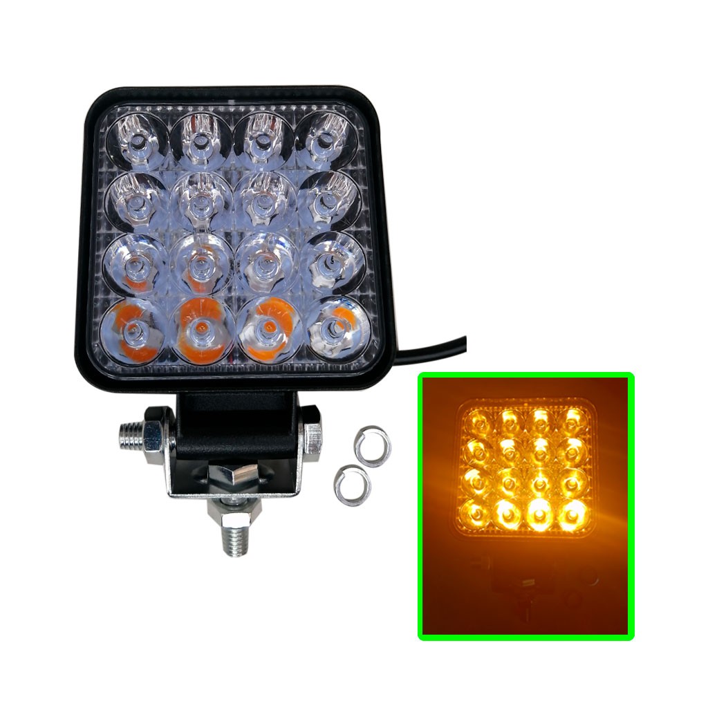 LUZ NEBLINERA LED 3.5&quot; 14 LED AMBAR