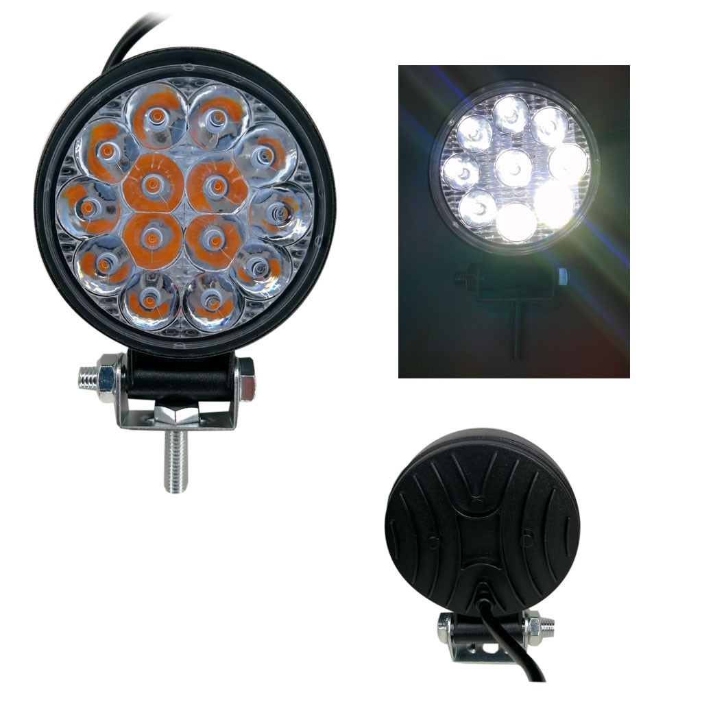 LUZ NEBLINERA LED 3.5&quot; REDO 9 LED BLANCA