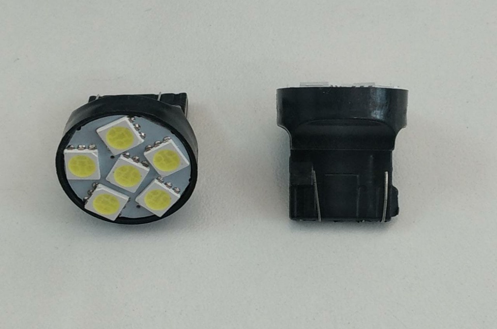 BOMBILLA SMD STROBE LED T20 AZUL SETX2