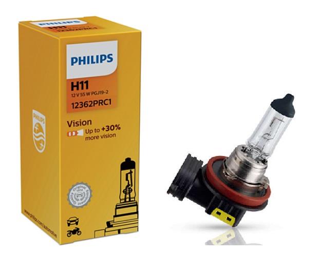 BOMBILLA HALOGENA H11 PHILIPS 12362 PR 12V 55W PGJ19-2