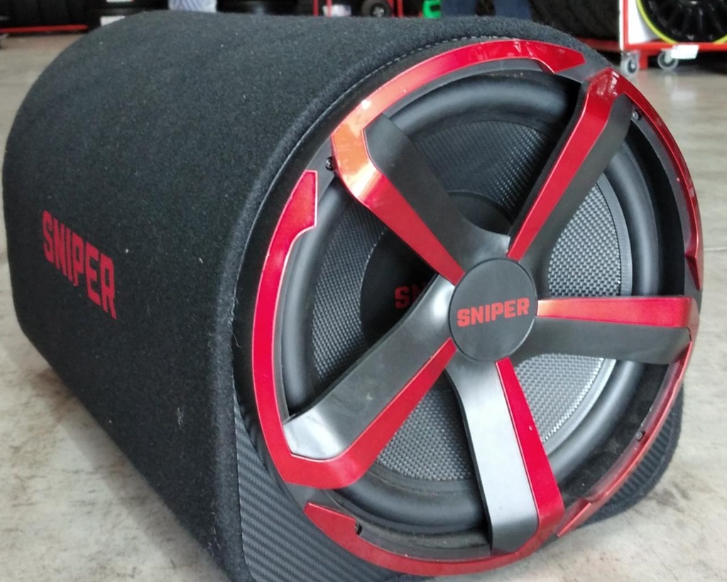 SUBWOOFER BAZUKA SNIPER AMPLIFICADO 12 PLG 180 RMS