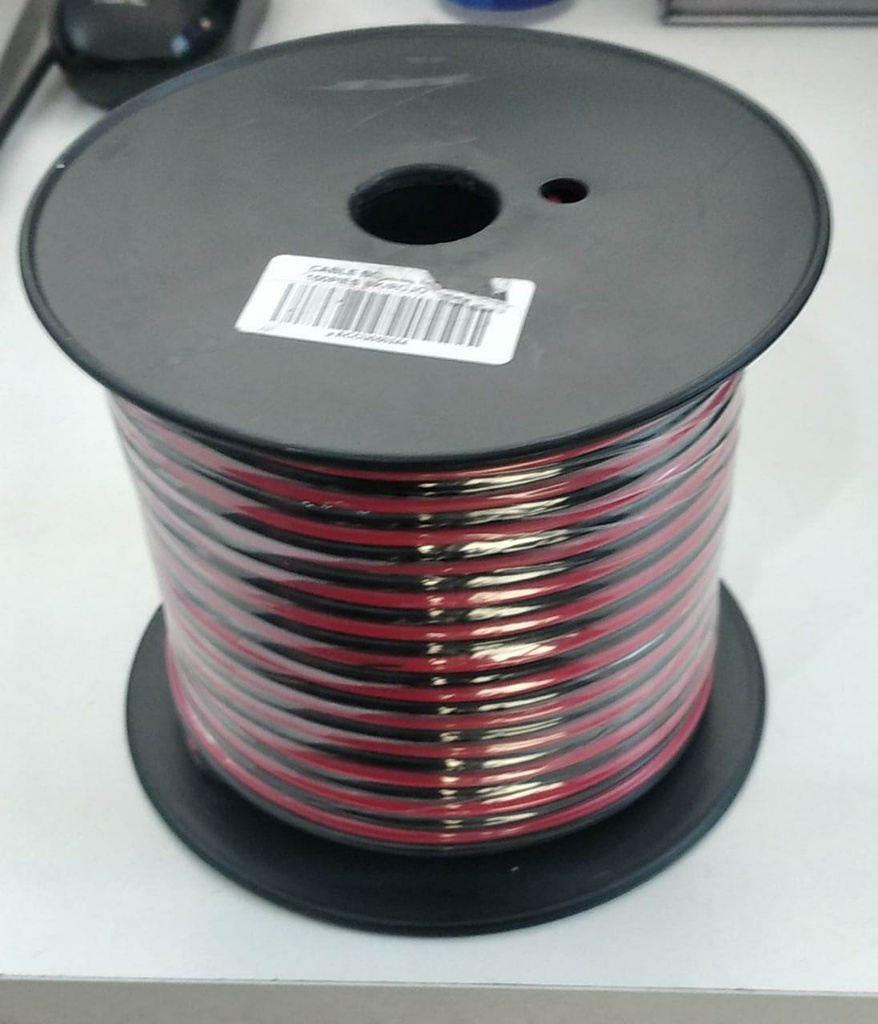 CABLE PARA BOCINA 14GAX2 100 FT BK/ROJO