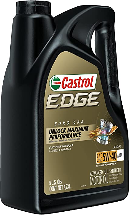 ACEITE D/MOTOR CASTROL EDGE 5W40 FULL SINTETICO A3/B4 GAS APTO P/DIESEL GALON 5L