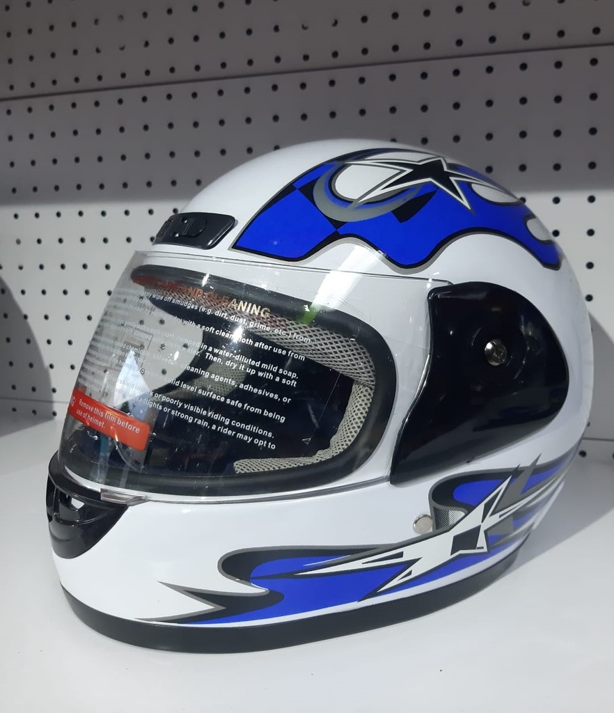 CASCO MOTO INTEGRAL C/MASCARA BLANCO