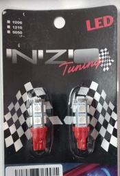[BP7855] BOMBILLA SMD LEDS TIPO/PESCADO T10 ROJO SET