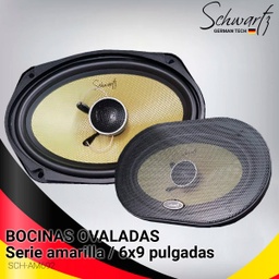 [SCH6926] BOCINA SCHWARTZ 6X9 SERIE AMARILLA OVALADA SCH-AM692