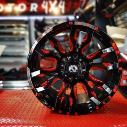 [ARO2179] ARO R18X9 6/139.7 BLACK+MILLING+RED RUYL0215